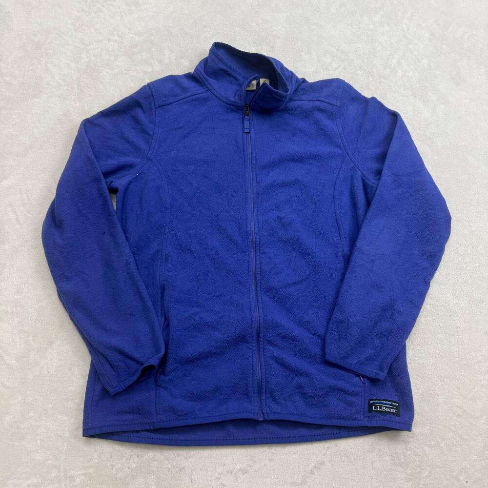L.L. Bean Women's Full Zip Fleece Jacket Blue Size M Regular Midweight Casual